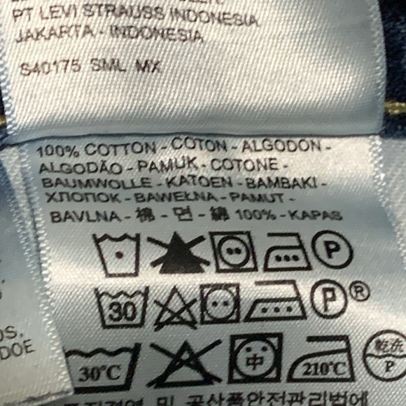 Men’s Levi’s 513 Dark Denim Jeans Size 33x32 EUC - Picture 7 of 7